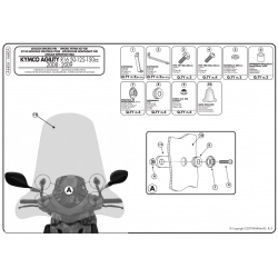 ΚΙΤ ΒΑΣΕΙΣ ΠΑΡΜΠΡΙΖ GIVI A440A KYMCO AGILITY 50 - 125 150 R16 08 - 09  