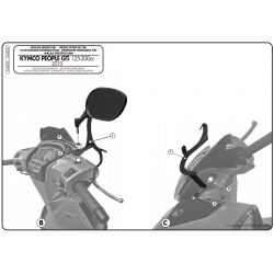 ΚΙΤ ΒΑΣΕΙΣ ΠΑΡΜΠΡΙΖ GIVI A443A KYMCO PEOPLE GT 125 - 200 - 300  10 > 16  