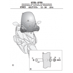 ΚΙΤ ΒΑΣΕΙΣ ΠΑΡΜΠΡΙΖ GIVI A6106A KYMCO AGILITY 125 - 200  R16+ 14  > 16