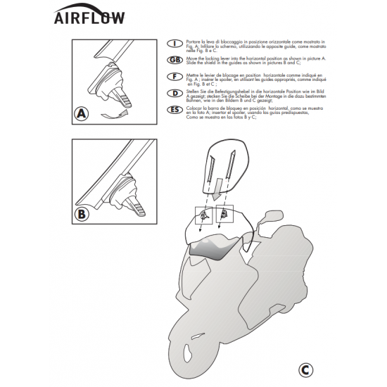 ΖΕΛΑΤΙΝΑ GIVI AF260 SUZUKI DL 650 1000 VSTROM 04 > 12,  AIRSTREAM  KLV 04 > 12