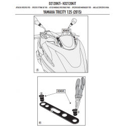 ΚΙΤ για ΖΕΛATINA GIVI D2120KIT YAMAHA TRICITY D2120 14 - 19 