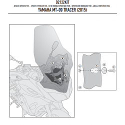 ΚΙΤ για ΖΕΛATINA GIVI D2122KIT YAMAHA TRACER MT 09 15 > 17