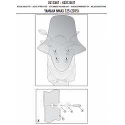 ΚΙΤ για ΖΕΛATINA GIVI D2123KIT YAMAHA N-MAX 125  15 > 19