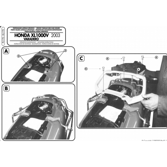 ΠΛΑΙΝΕΣ ΒΑΣEIΣ ΒΑΛΙΤΣΑΣ GIVI PL170 HONDA VARADERO 03 > 06 ΠΛΑΙΝΕΣ ΒΑΣEIΣ ΒΑΛΙΤΣΑΣ GIVI PL170 HONDA VARADERO 03 > 06