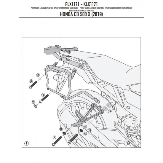 ΠΛΑΙΝΕΣ ΒΑΣΕΙΣ ΒΑΛΙΤΣΑΣ GIVI PLX1171 HONDA CB 500 X 19 ΠΛΑΙΝΕΣ ΒΑΣΕΙΣ ΒΑΛΙΤΣΑΣ GIVI PLX1171 HONDA CB 500 X 19