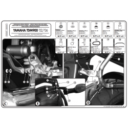 ΠΛΑΙΝΕΣ ΒΑΣEIΣ ΒΑΛΙΤΣΑΣ GIVI PLX347 YAMAHA TDM 900   02 > 14 , για V35 ΒΑΛΙΤΣΕΣ 