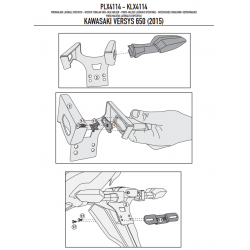 ΠΛΑΙΝΕΣ ΒΑΣΕΙΣ ΒΑΛΙΤΣΑΣ GIVI PLX4114 KAWASAKI VERSYS 650 15 > 19 για MONOKEY 