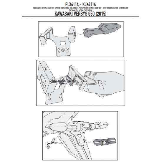 ΠΛΑΙΝΕΣ ΒΑΣΕΙΣ ΒΑΛΙΤΣΑΣ GIVI PLX4114 KAWASAKI VERSYS 650 15 > 19 για MONOKEY ΠΛΑΙΝΕΣ ΒΑΣΕΙΣ ΒΑΛΙΤΣΑΣ GIVI PLX4114 KAWASAKI VERSYS 650 15 > 19 για MONOKEY