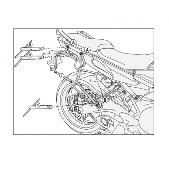 ΠΛΑΙΝΕΣ ΒΑΣΕΙΣ ΒΑΛΙΤΣΑΣ GIVI PLXR2122 YAMAHA ΜΤ09 TRACER 15 > 17 για V35 ΠΛΑΙΝΕΣ ΒΑΣΕΙΣ ΒΑΛΙΤΣΑΣ GIVI PLXR2122 YAMAHA ΜΤ09 TRACER 15 > 17 για V35