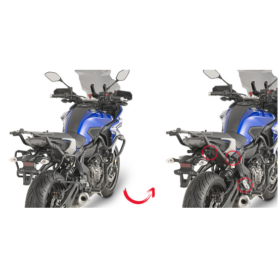 ΠΛΑΙΝΕΣ ΒΑΣΕΙΣ ΒΑΛΙΤΣΑΣ GIVI PLXR2130 YAMAHA ΜΤ07 TRACER 16 > 20 για V35 