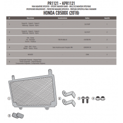 ΠΡΟΣΤΑΣΙΑ ΨΥΓΕΙΟΥ GIVI PR1121 ΑΛΟΥΜΙΝΙΟΥ HONDA CB 500 X  13 > 19
