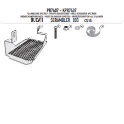 ΠΡΟΣΤΑΣΙΑ ΨΥΓΕΙΟΥ GIVI PR7407 ΑΛΟΥΜΙΝΙΟΥ DUCATI SCRABLER ICON 800 15 > 19  