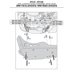ΠΡΟΣΤΑΣΙΑ ΚΑΡΤΕΡ GIVI RP5129 ΑΛΟΥΜΙΝΙΟΥ BMW F 750 & 850 GS   18 > 19