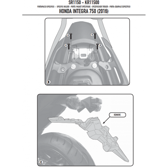 ΣΧΑΡΑ GIVI SR115 SUZUKI BURGMAN 250 - 400 03 > 06 ΣΧΑΡΑ GIVI SR115 SUZUKI BURGMAN 250 - 400 03 > 06
