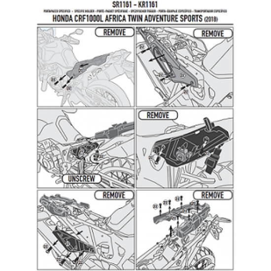 ΣΧΑΡΑ GIVI SR1161 HONDA CRF 1000 L AFRICA TWIN ADVENTURE SPORTS 18 > 19 ΣΧΑΡΑ GIVI SR1161 HONDA CRF 1000 L AFRICA TWIN ADVENTURE SPORTS 18 > 19
