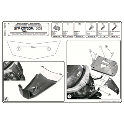 ΣΧΑΡΑ GIVI  SR231M SYM CITYCOM 300  08 - 19 για monolock 