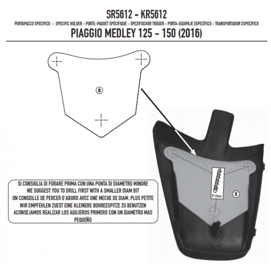 ΣΧΑΡΑ GIVI SR56 PIAGGIO ZIP 50 - 125 00 - 12 ΣΧΑΡΑ GIVI SR56 PIAGGIO ZIP 50 - 125 00 - 12