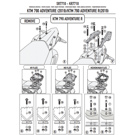 ΣΧΑΡΑ GIVI SR7710 ΚΤΜ 790 ADVENTURE 19 > 20 ΣΧΑΡΑ GIVI SR7710 ΚΤΜ 790 ADVENTURE 19 > 20