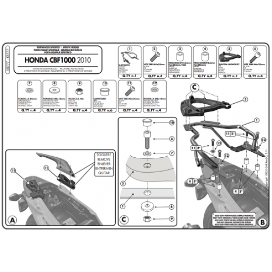 ΣΧΑΡΑ GIVI SR777 HONDA CBF 1000 ST - CBF 1000 ST 10 > 14 ΜΟΝΟΚΕΥ ΣΧΑΡΑ GIVI SR777 HONDA CBF 1000 ST - CBF 1000 ST 10 > 14 ΜΟΝΟΚΕΥ